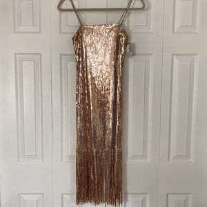 Gold sequin dress, size S